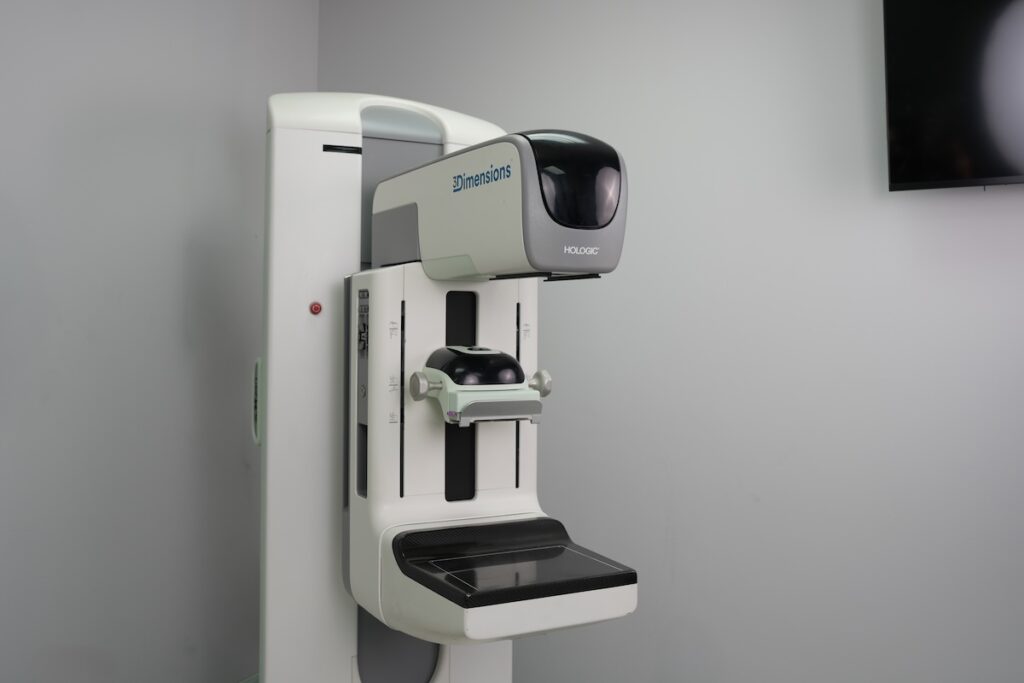 Hologic 3Dimensions digital mammography system in a clinic exam room